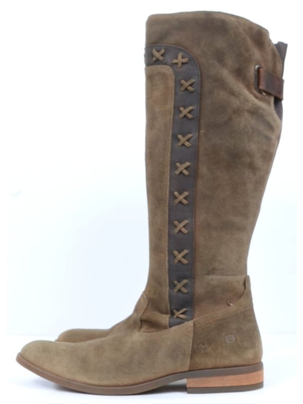 Børn Albi Women's 11 M US Suede Leather Western Knee Riding Boot Festival Rustic - Picture 8 of 10